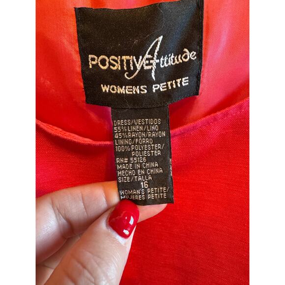 Positive Attitude Coral Pink 2 Piece Sleeveless Dress Short Sleeve Jacket 16P - Picture 6 of 11